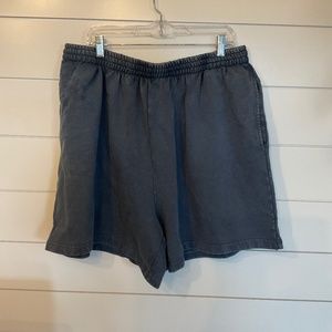 NWT SKIMS BOYFRIEND FLEECE SHORT COLOR: STEEL BLUE SIZE: 3X